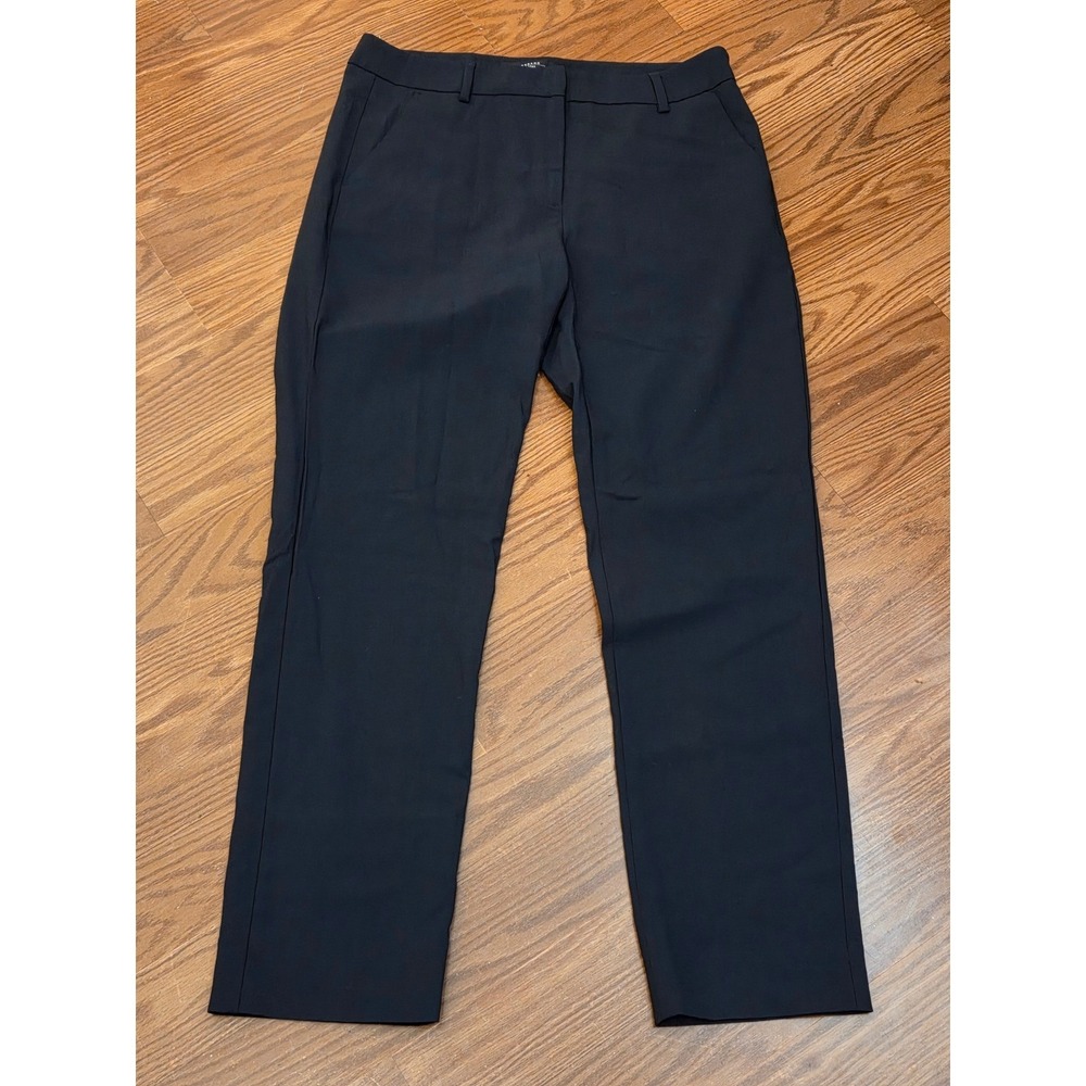 Weekend Max Mara Cigarette Fit W13 Trousers Navy Blue Stretch Pants Womens 10